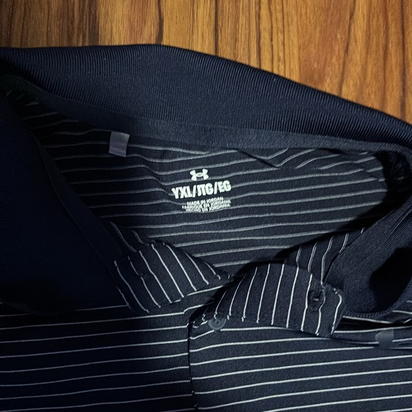 Under Armour Navy and White polo - Picture 2 of 2